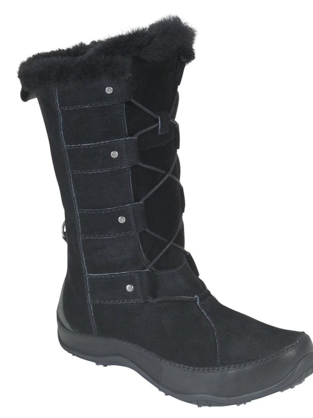 Women's The North Face Abby IV Suede Faux Fur Lace Up Boots. Size 6